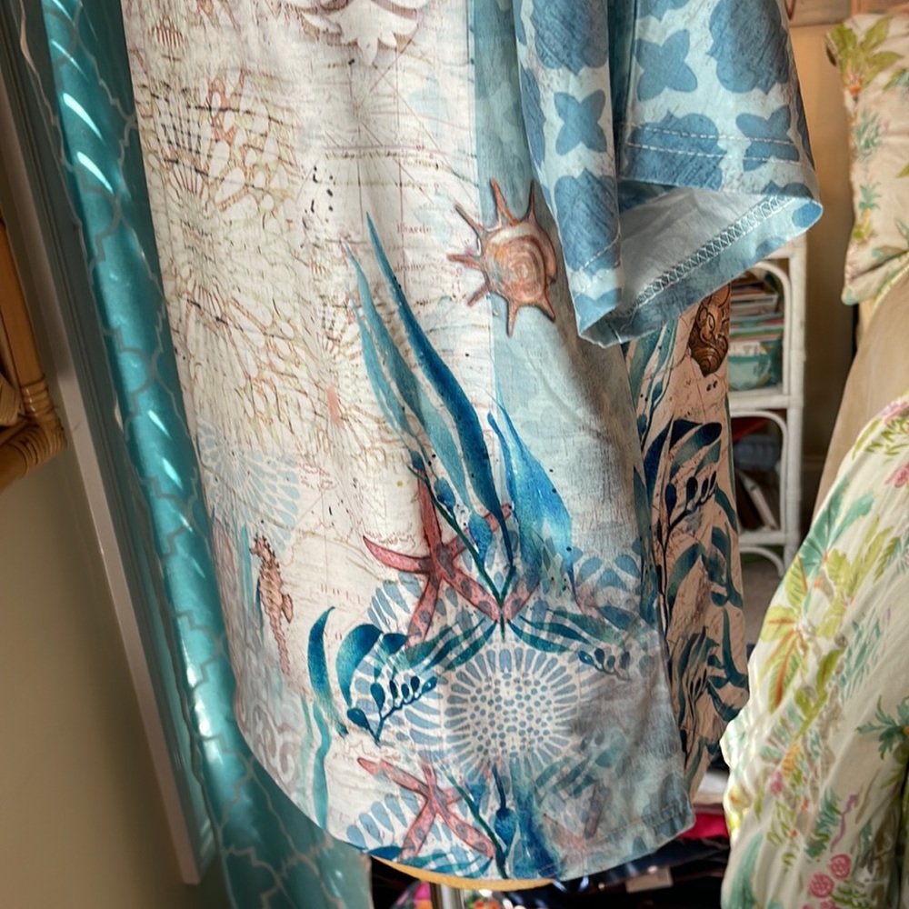 Sea turtle Bealls shirt L - Picture 4 of 4